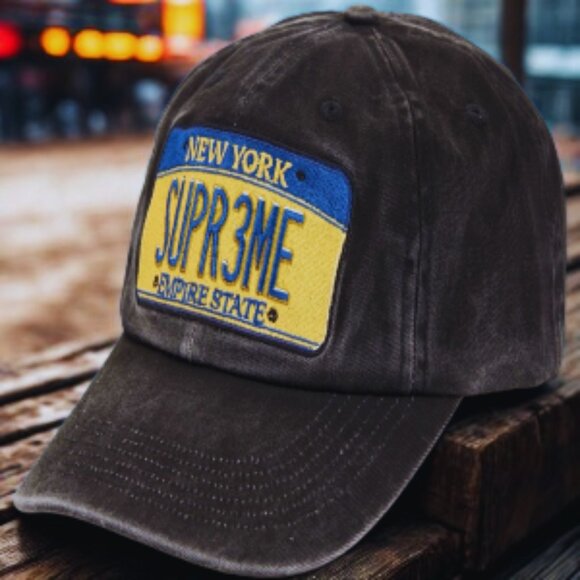 Supreme 🏷️ License Plate 6-Panel (FW25) Black - Picture 1 of 3